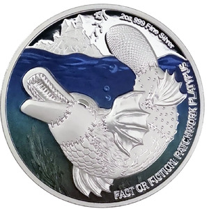 Fact or Fiction - Patchwork Platypus 2024 Niue $5 2oz Silver Proof Coin