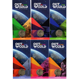 2024 $1 Out of this World 6 Card Set Al-Br UNC Coins - B Counterstamp
