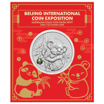 BICE Australian Koala with Panda Privy 2024 1oz Silver Coin