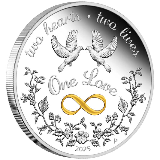 One Love 2025 1oz Silver Proof Coloured Coin