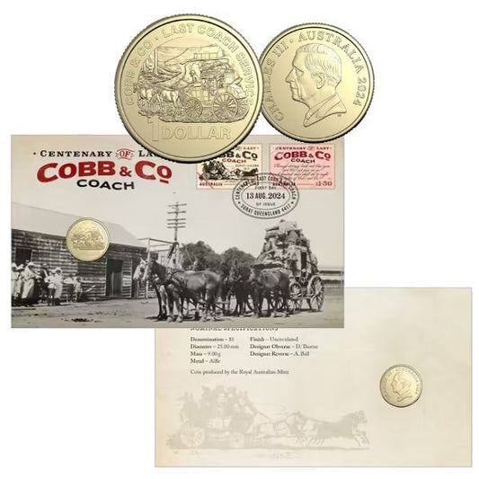 Centenary of the Last Cobb & Co Coach Service 2024 $1 RAM PNC