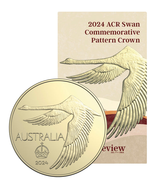 Swan Pattern Dollar Commemorative 2024 AlBr Unc Card (Not Legal Tender)