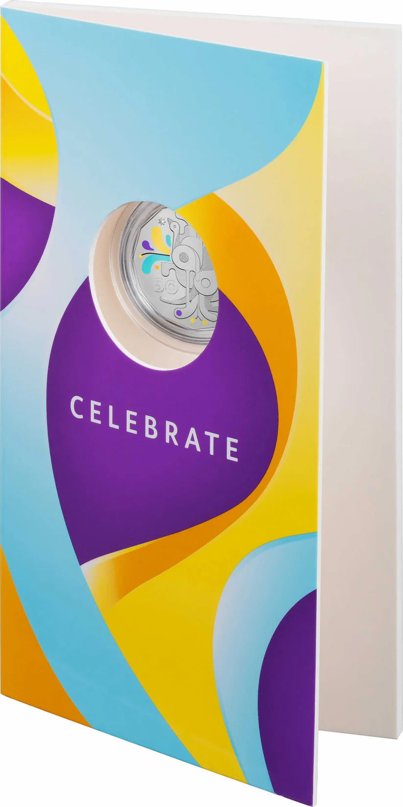 2025 50c Celebrations Coloured Uncirculated Coin