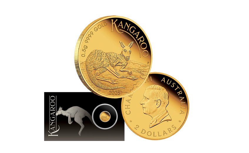 Australian Kangaroo Mini Roo - 2025 0.5g Gold Proof Coin in Card