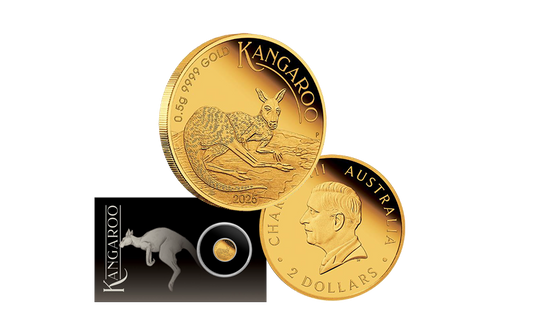 Australian Kangaroo Mini Roo - 2025 0.5g Gold Proof Coin in Card