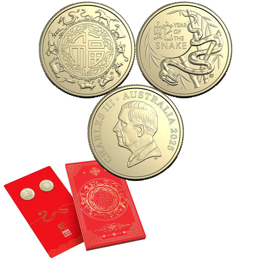 Year of the Snake 2025 $1 Uncirculated Two-Coin Set