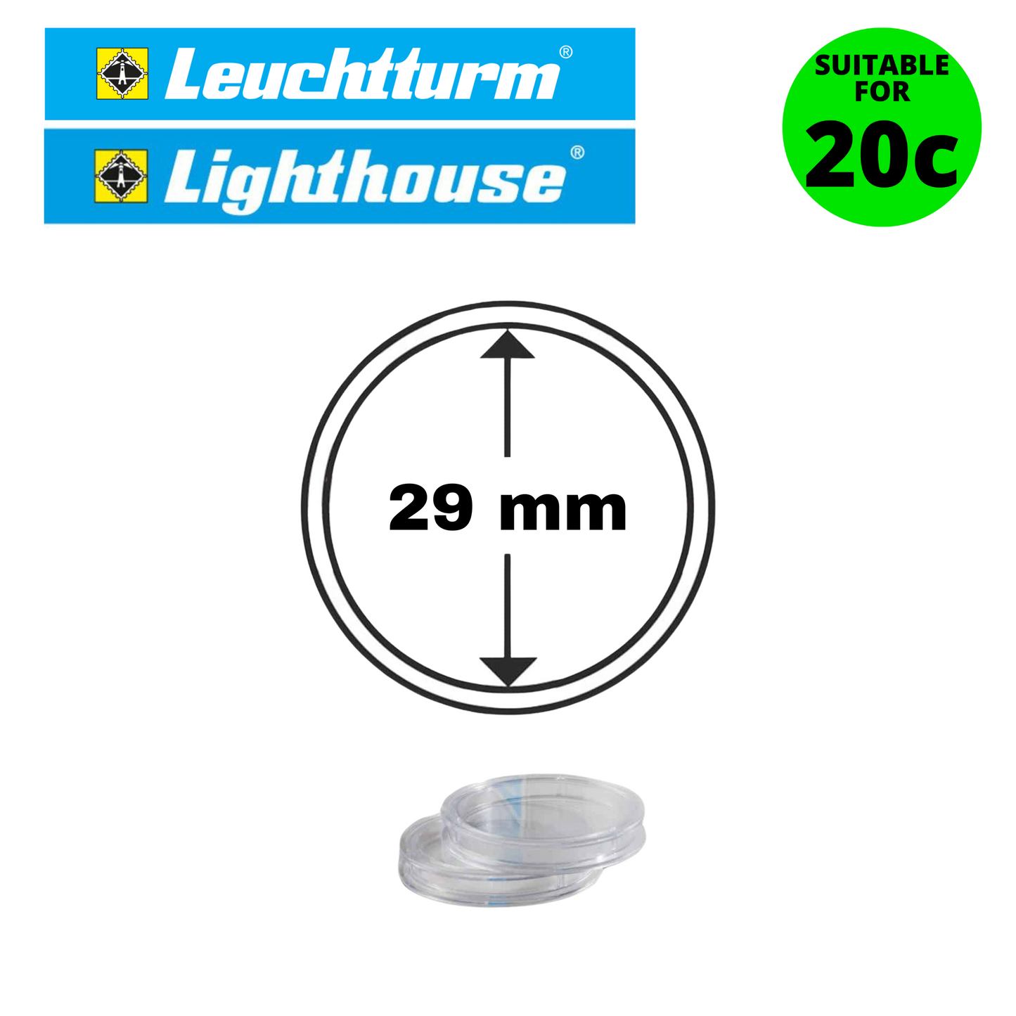 Coin Capsules (Lighthouse GRIPS) - Sizes for Australian Decimal Coins