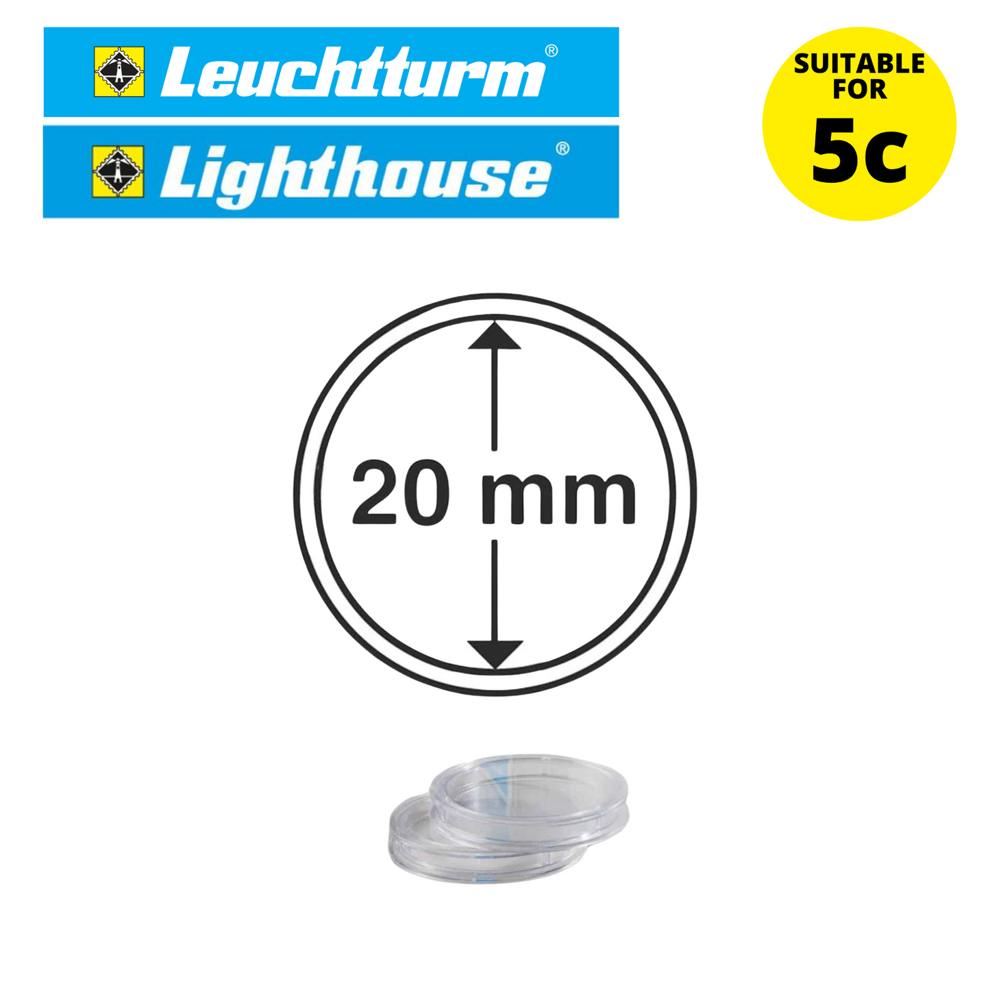 Coin Capsules (Lighthouse GRIPS) - Sizes for Australian Decimal Coins