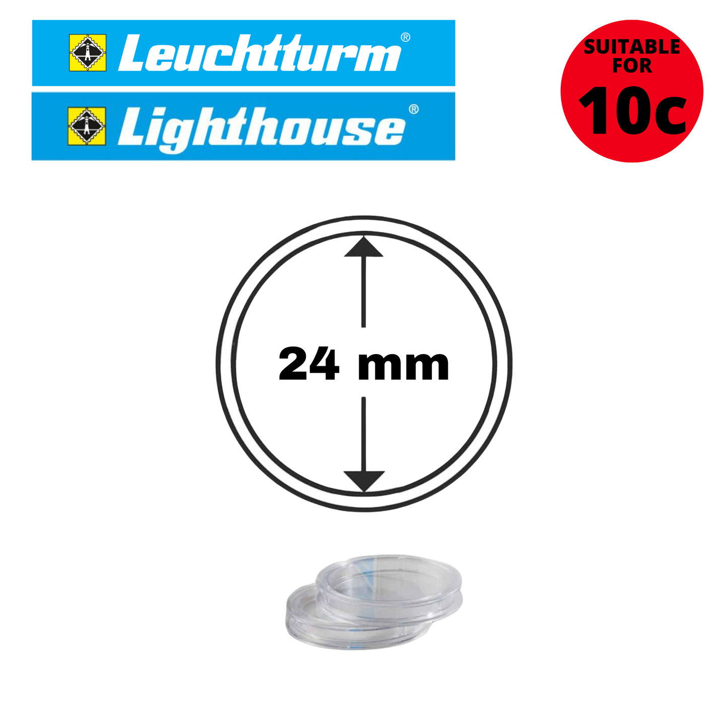 Coin Capsules (Lighthouse GRIPS) - Sizes for Australian Decimal Coins