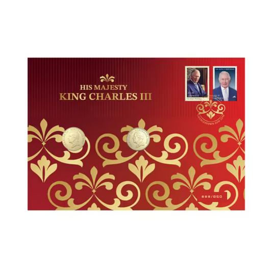 His Majesty King Charles III 2-Coin Limited-Edition Postmarked Postal Numismatic Cover (PNC | RAM) - Impressions 2024