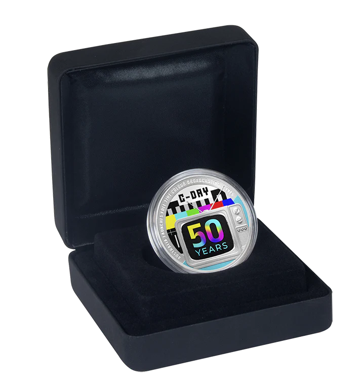 Colour TV in Australia 50th Anniversary 2025 $1 1oz Silver Proof Coin