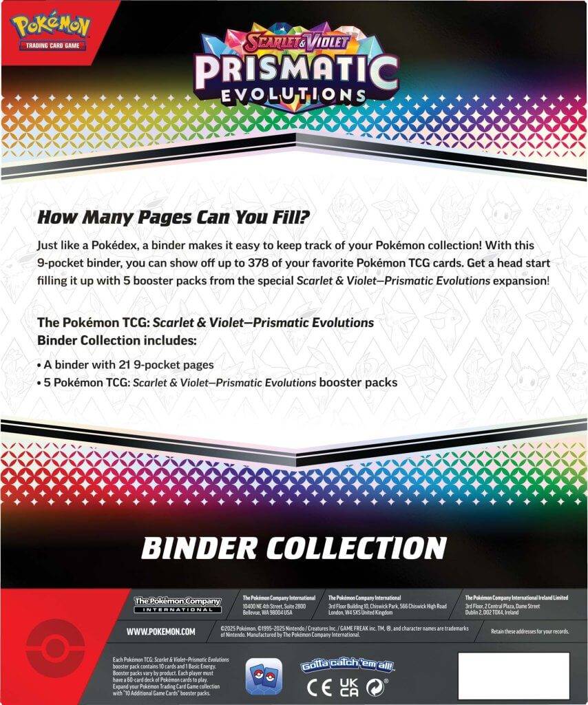 Scarlet & Violet 8.5 Prismatic Evolutions Binder Collection (Pokemon TCG)