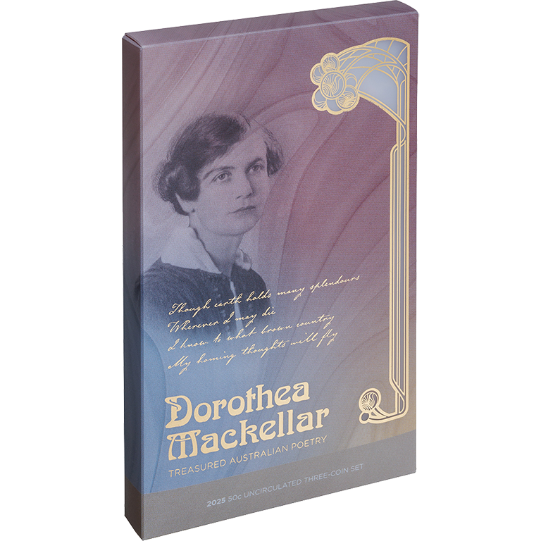 Dorothea Mackellar - Treasured Australian Poetry 2025 50c Uncirculated Three-Coin Collection