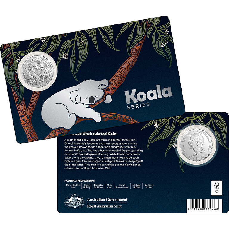 Koala Series 2025 50c Uncirculated Coin