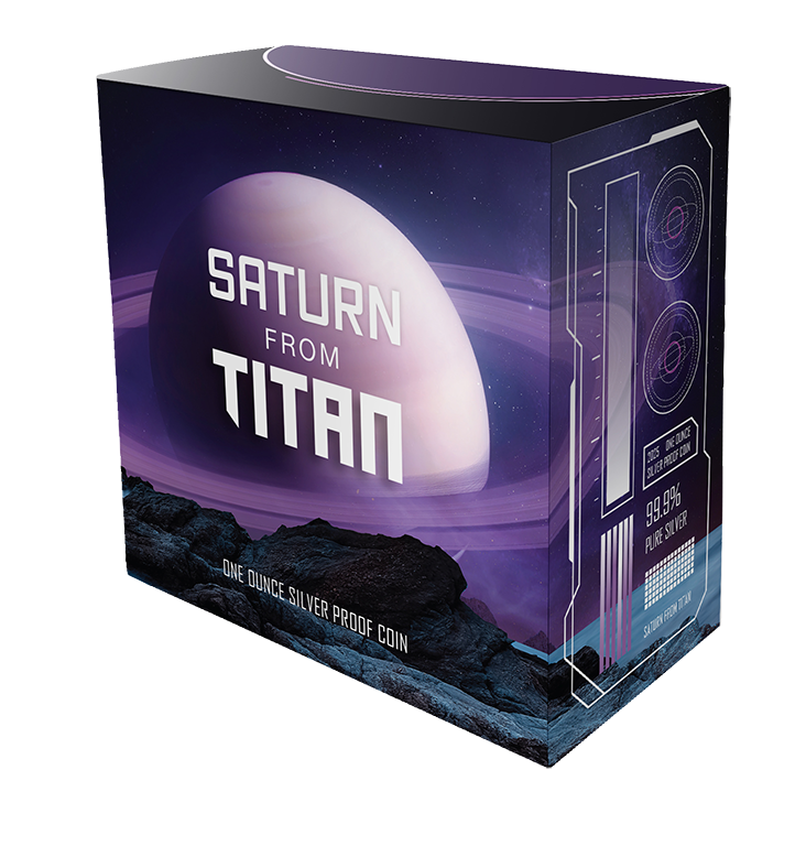 2025 Saturn from Titan $1 1oz Coloured Silver Proof Coin